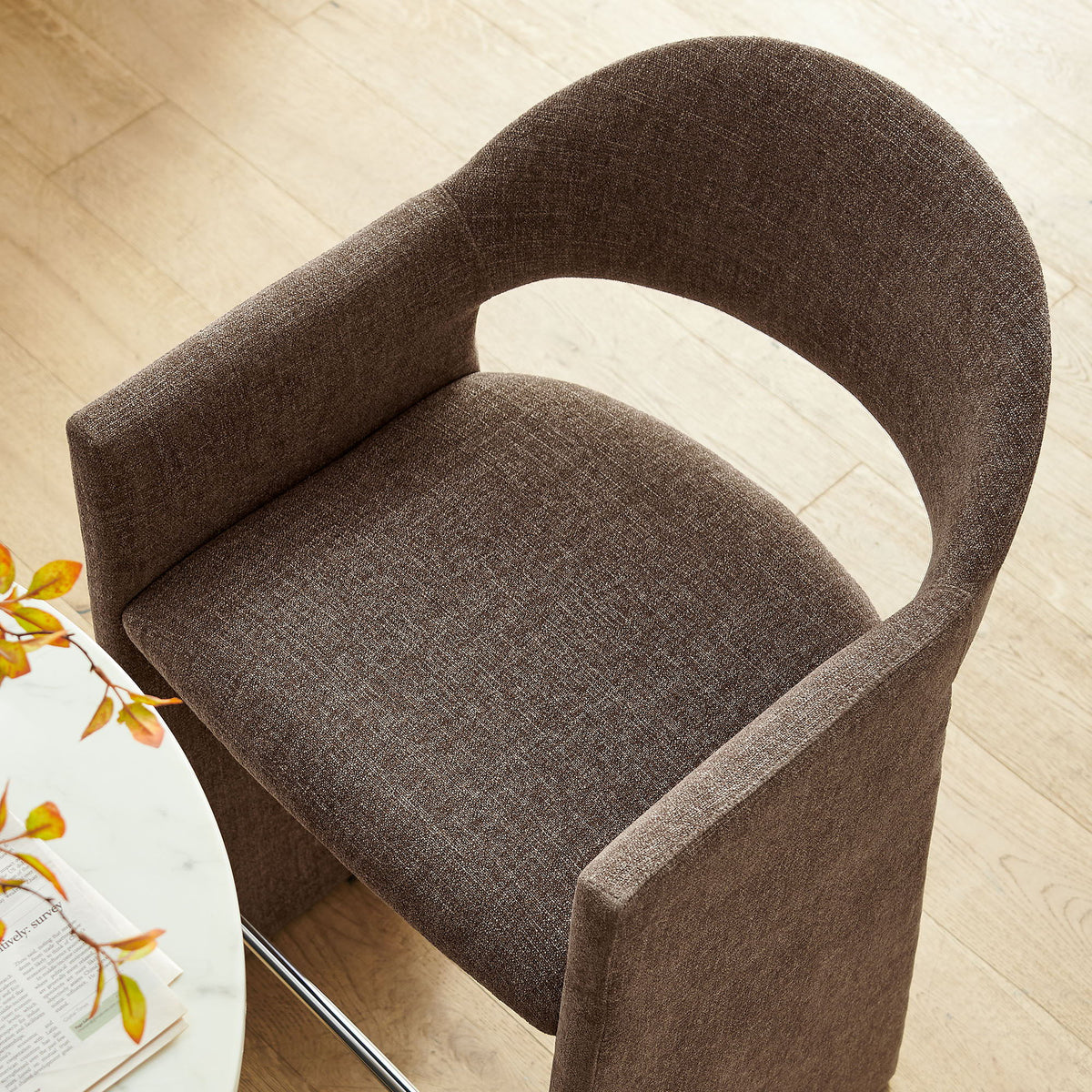 Talia 41 Inch Upholstered Fabric Bar Stool by Modway
