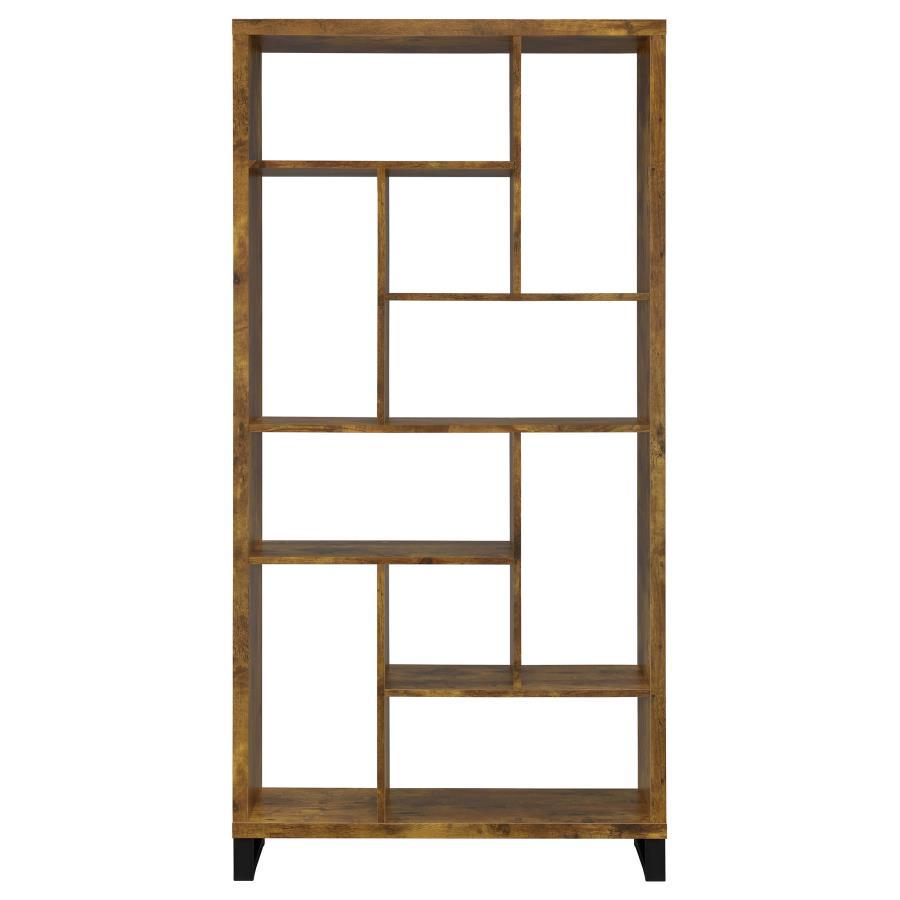 Coaster Fine Furniture Delwin - 6-Shelf Bookshelf - Rustic Nutmeg | Meri Furniture