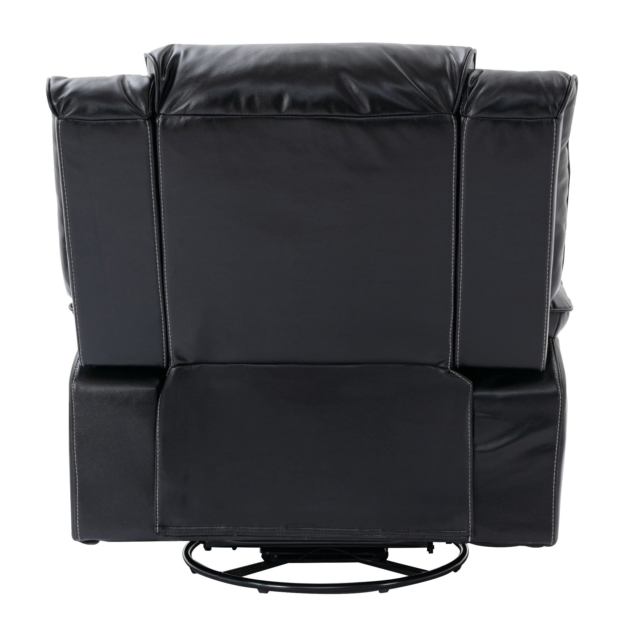 360° Swivel And Rocking Home Theater Recliner Manual Recliner Chair With A LED Light Strip For Living Room