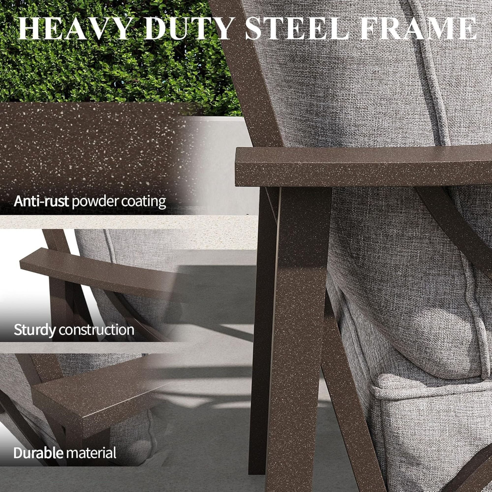 All-Weather Loveseat 2 Seats Sofa With Cushions