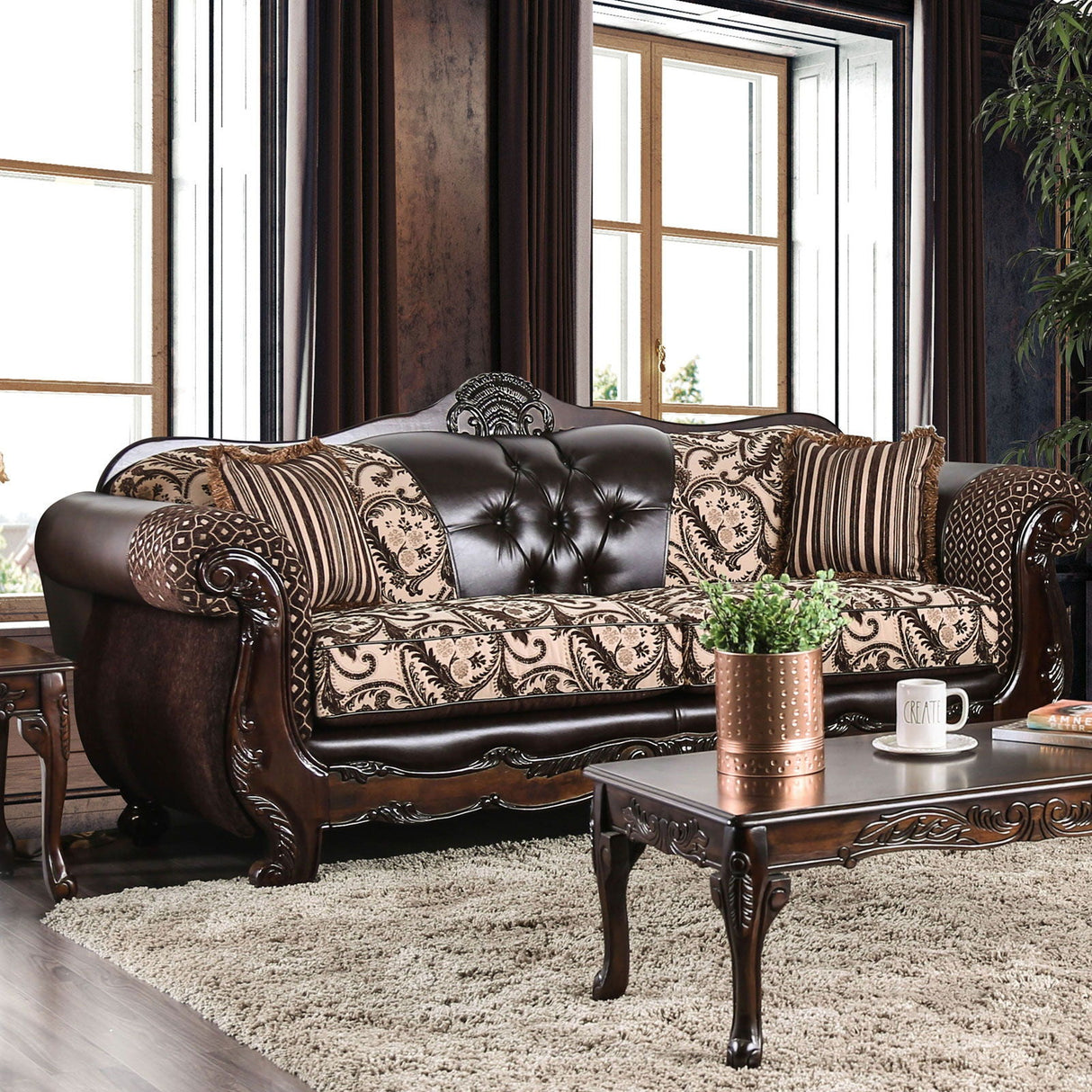 Furniture of America Quirino - Sofa | Meri Furniture