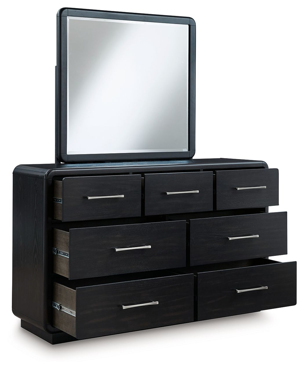 Signature Design by Ashley® Rowanbeck - Black - Dresser And Mirror | Meri Furniture