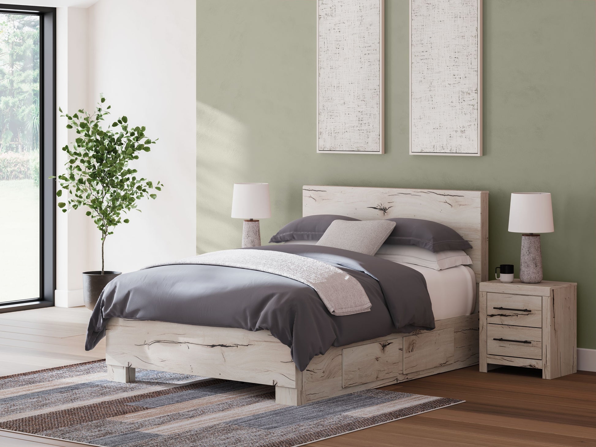 Signature Design by Ashley® Lawroy - Panel Bed With Storage | Meri Furniture