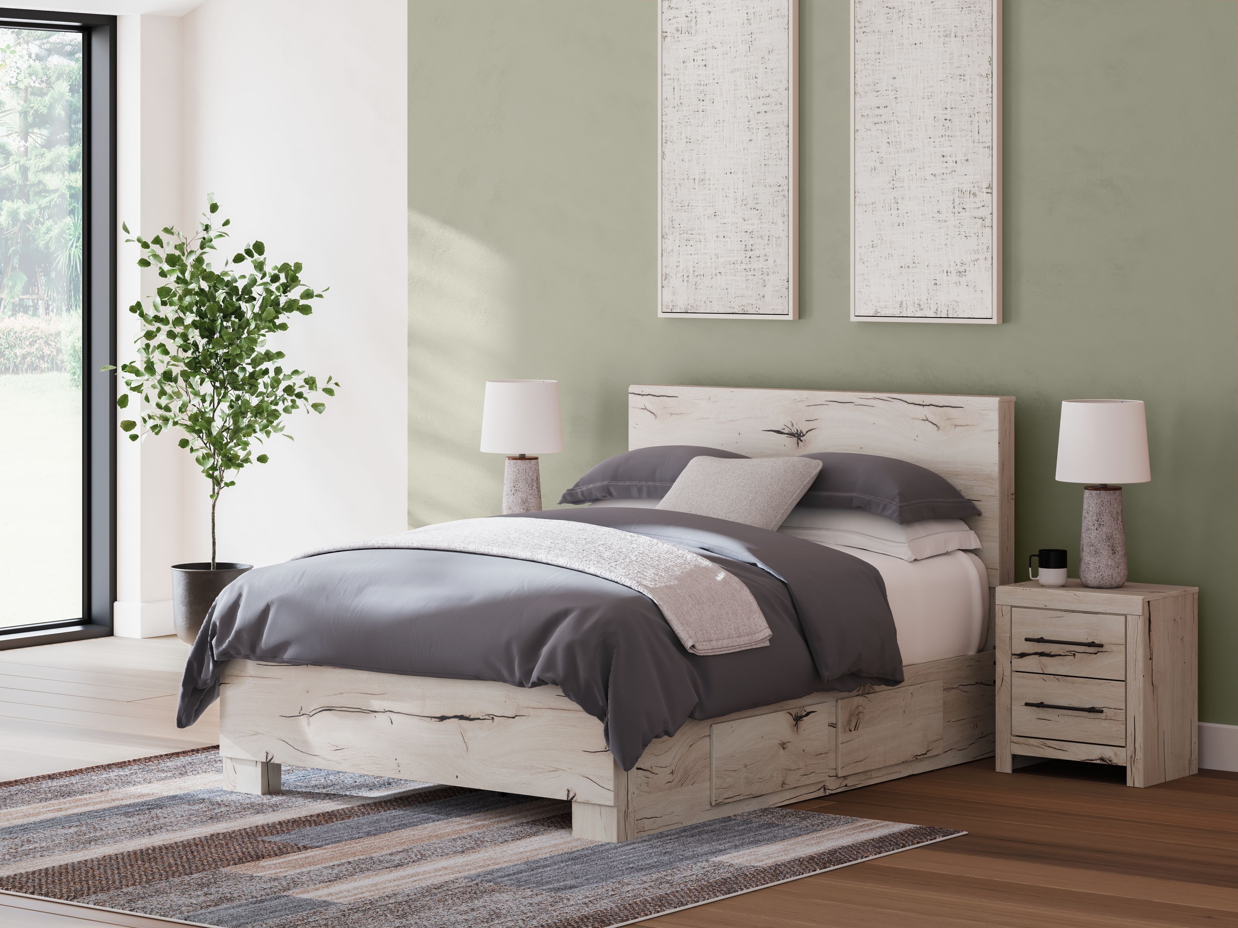 Signature Design by Ashley® Lawroy - Panel Bed With Storage | Meri Furniture