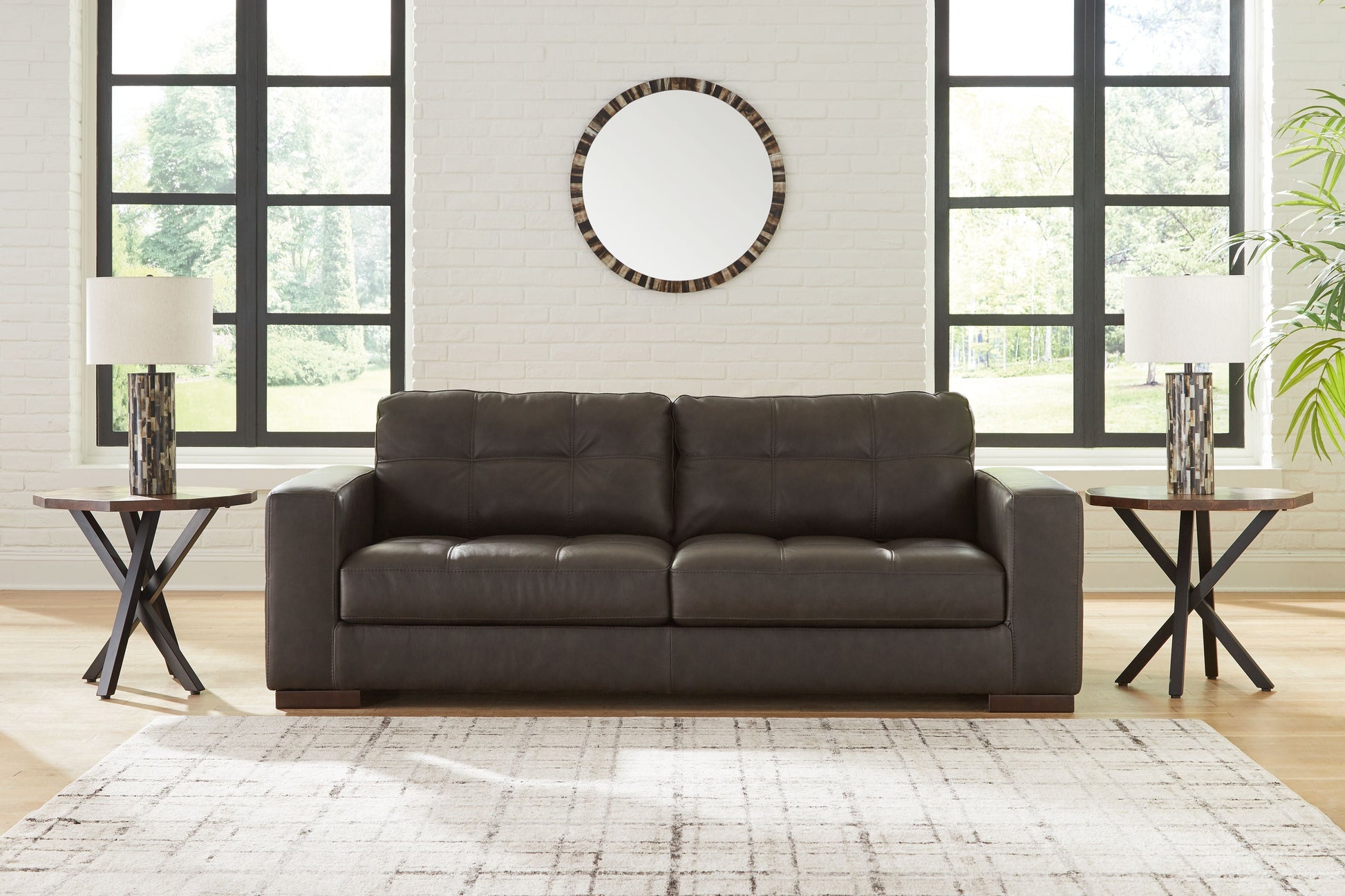 Signature Design by Ashley® Luigi - Thunder - Sofa | Meri Furniture