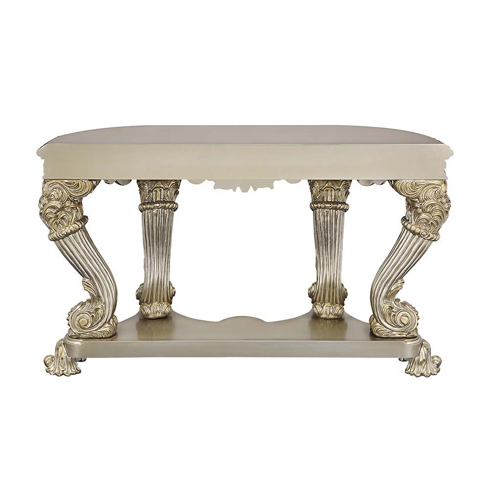 ACME Danae - End Table - Champagne & Gold Finish - 34" | Meri Furniture