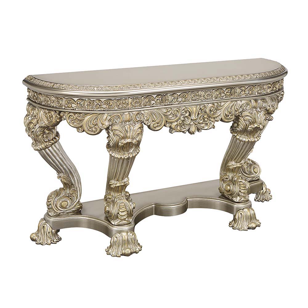 ACME Danae - End Table - Champagne & Gold Finish - 34" | Meri Furniture