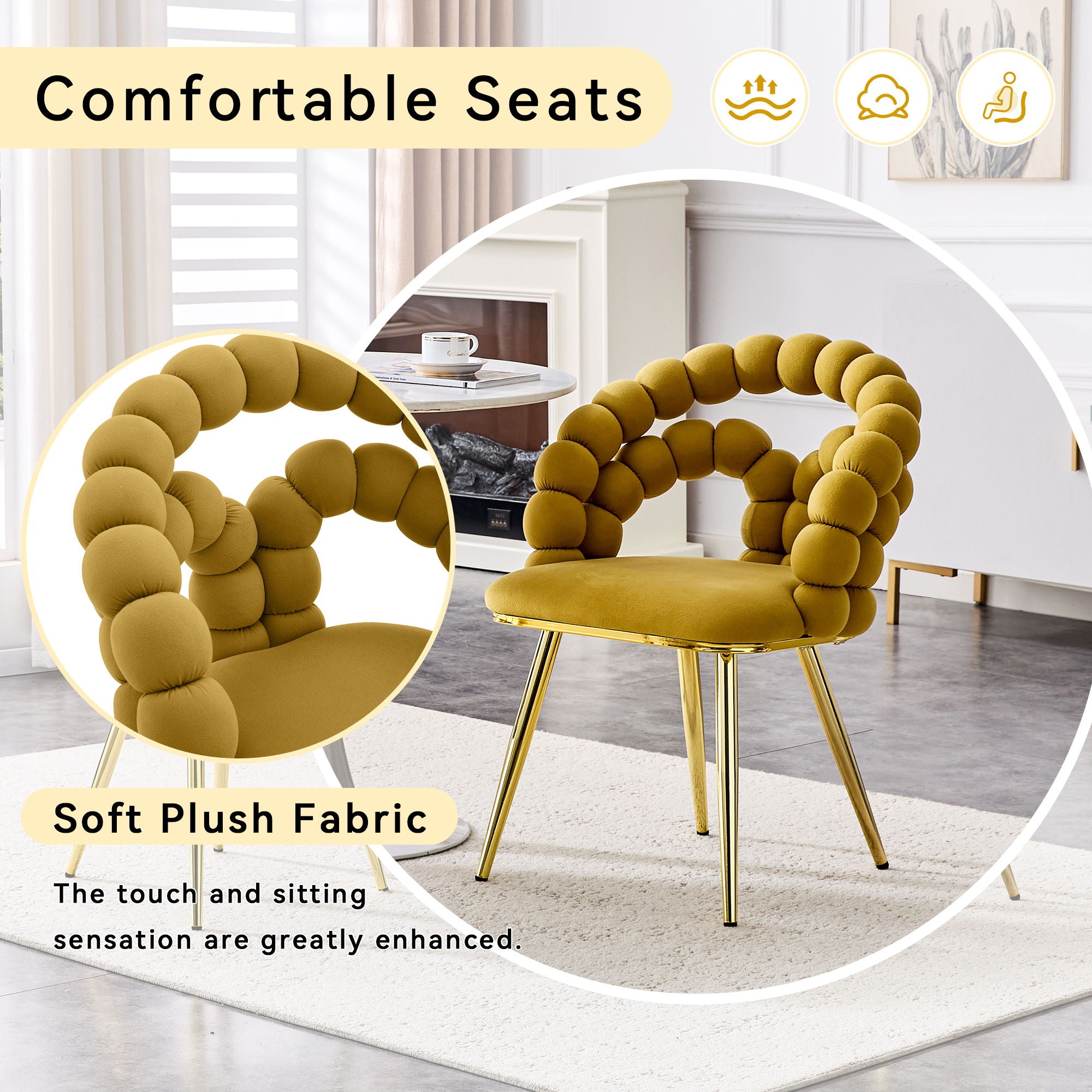 Puffy Bubble, Ball Chain Chairs For Dining Room