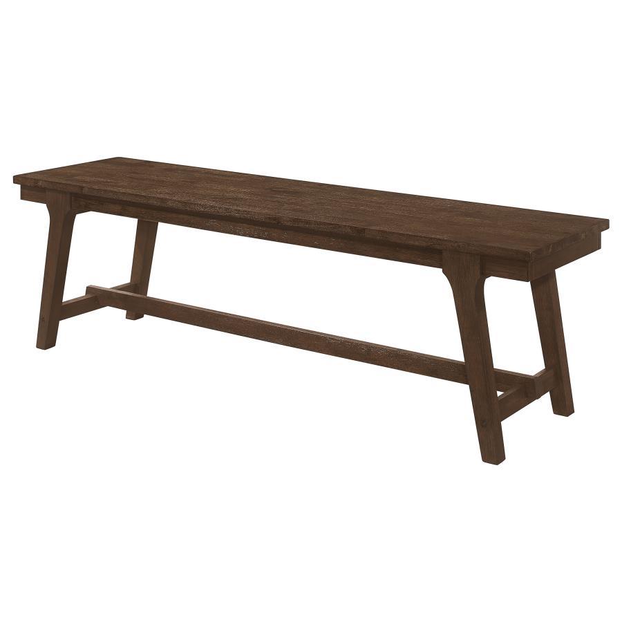 Coaster Fine Furniture Reynolds - Wood Trestle Base Dining Bench - Brown Oak | Meri Furniture
