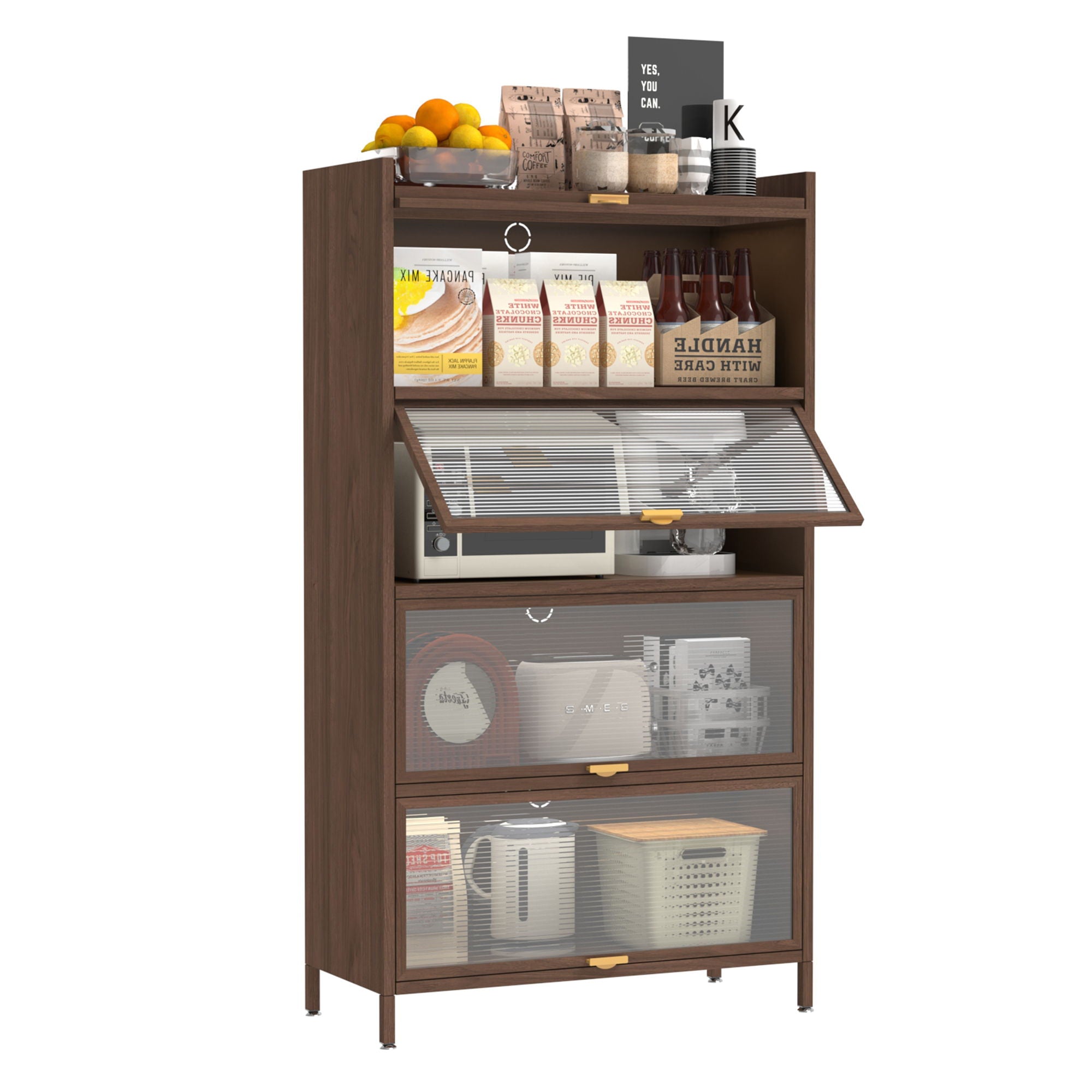 Flip Doors Cabinet, With Ample Storage Space