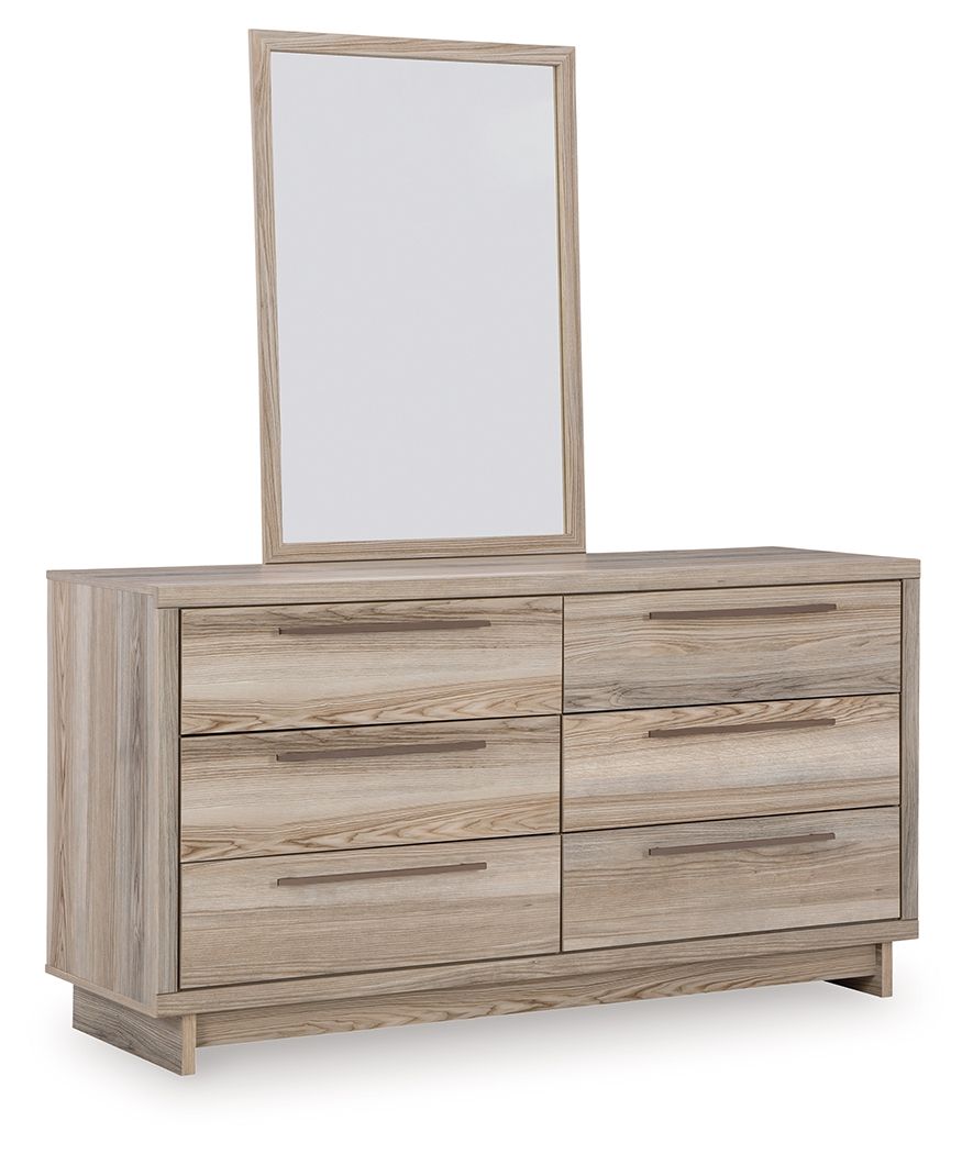 Signature Design by Ashley® Hasbrick - Tan - Dresser And Mirror | Meri Furniture