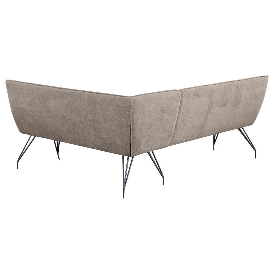 Coaster Fine Furniture Dodson - Fabric Upholstered L-Shaped Nook Dining Bench | Meri Furniture