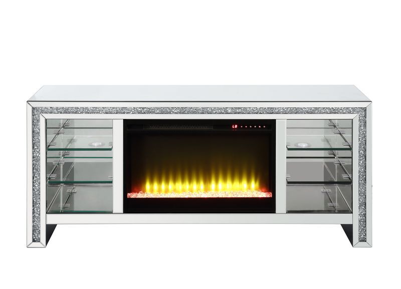 ACME Noralie - TV Stand - Mirrored - 28" | Meri Furniture