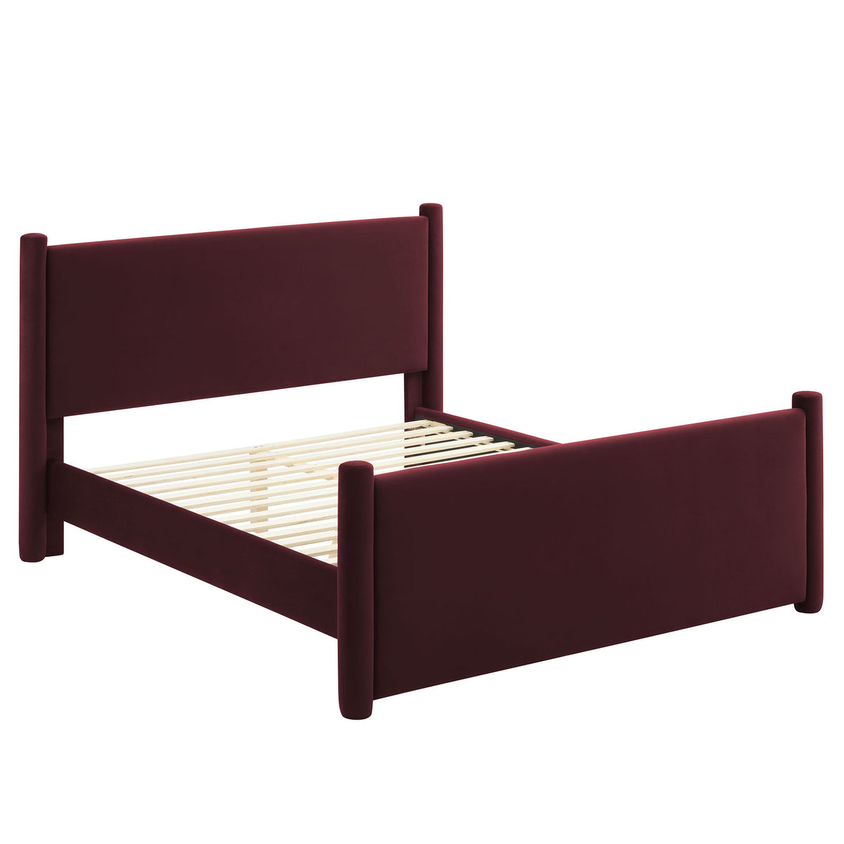 Rael Rounded Post Performance Velvet King Platform Bed by Modway