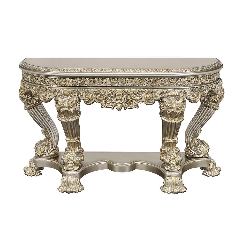 ACME Danae - End Table - Champagne & Gold Finish - 34" | Meri Furniture