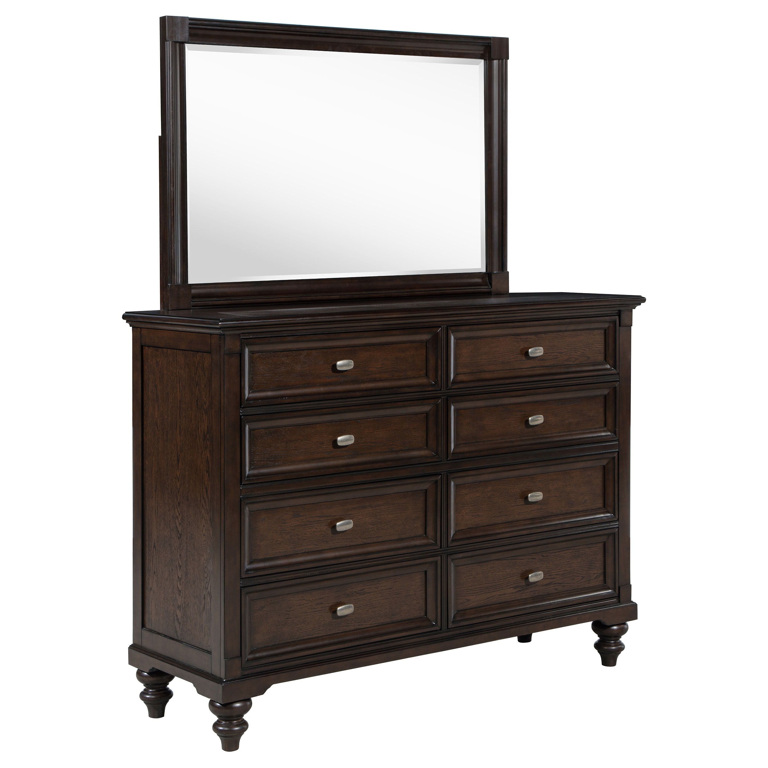 Coaster Fine Furniture Andover - 8-Drawer Dresser And Mirror - Dark Oak | Meri Furniture