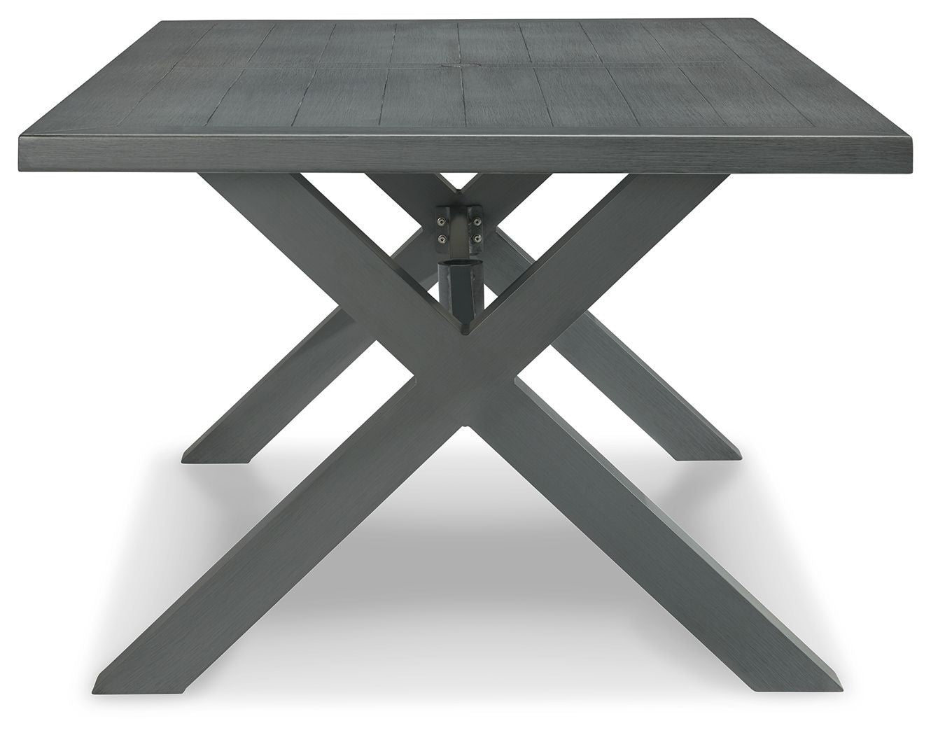 Signature Design by Ashley® Elite Park - Gray - Rect Dining Table W/Umb Opt | Meri Furniture