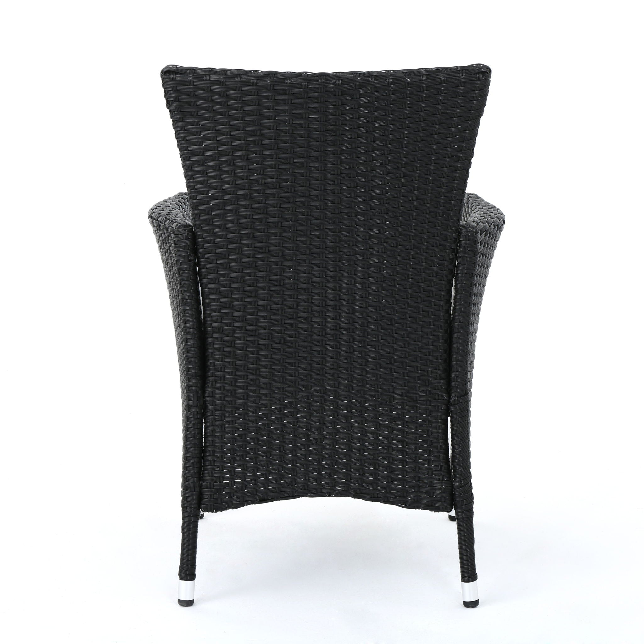 Dimensional Outdoor Dining Chair With Cushion Seat And Iron Frame (Set of 2)