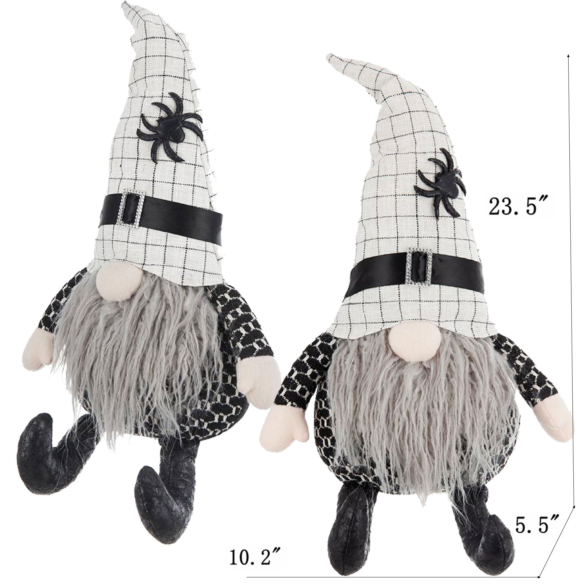 Sitting Gnome With Hat Spider, For Halloween Decor