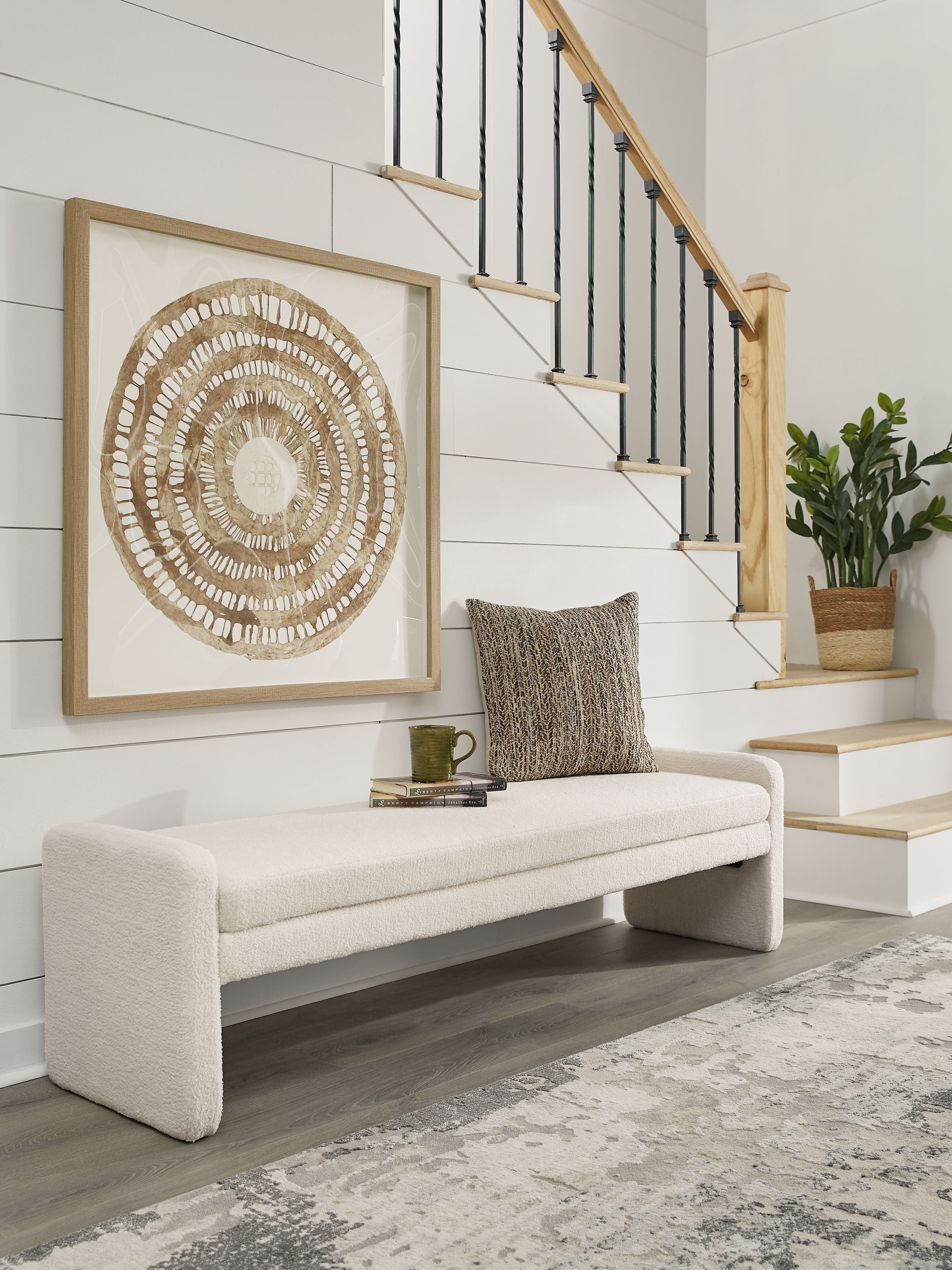 Signature Design by Ashley® Lembertson - Ecru - Accent Bench | Meri Furniture