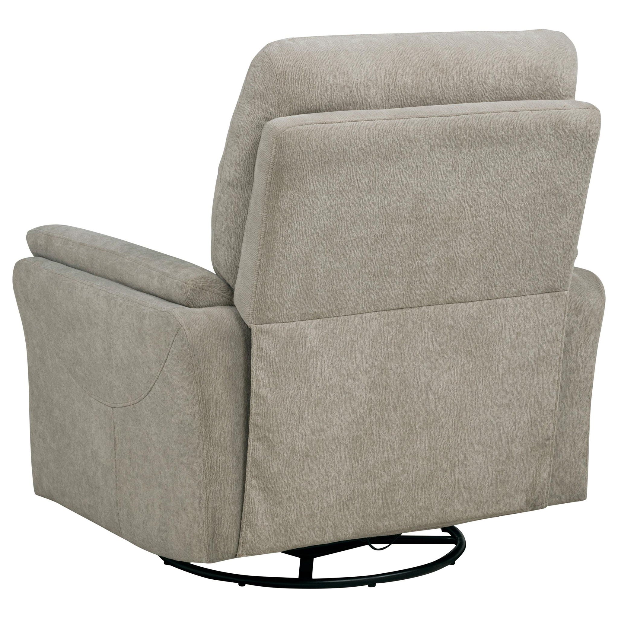 Adler Upholstered Power Swivel Glider Recliner Ivory