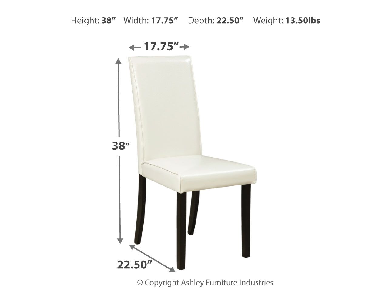 Signature Design by Ashley® Kimonte - Dining Side Chair | Meri Furniture