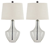 Gregsby - Clear / Black - Glass Table Lamp (Set of 2)