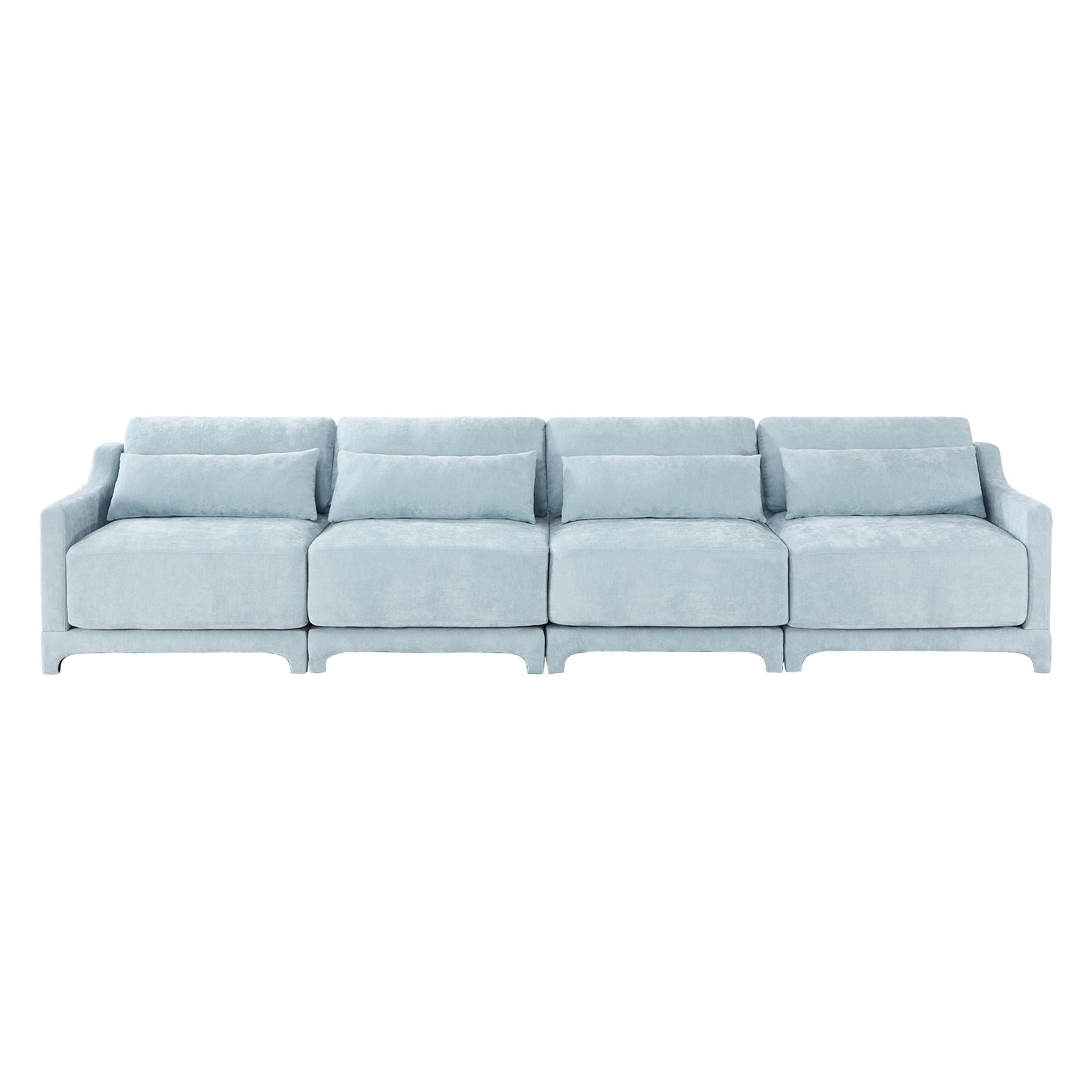 Elegant Sofa With Ergonomic Design And Lumbar Pillows