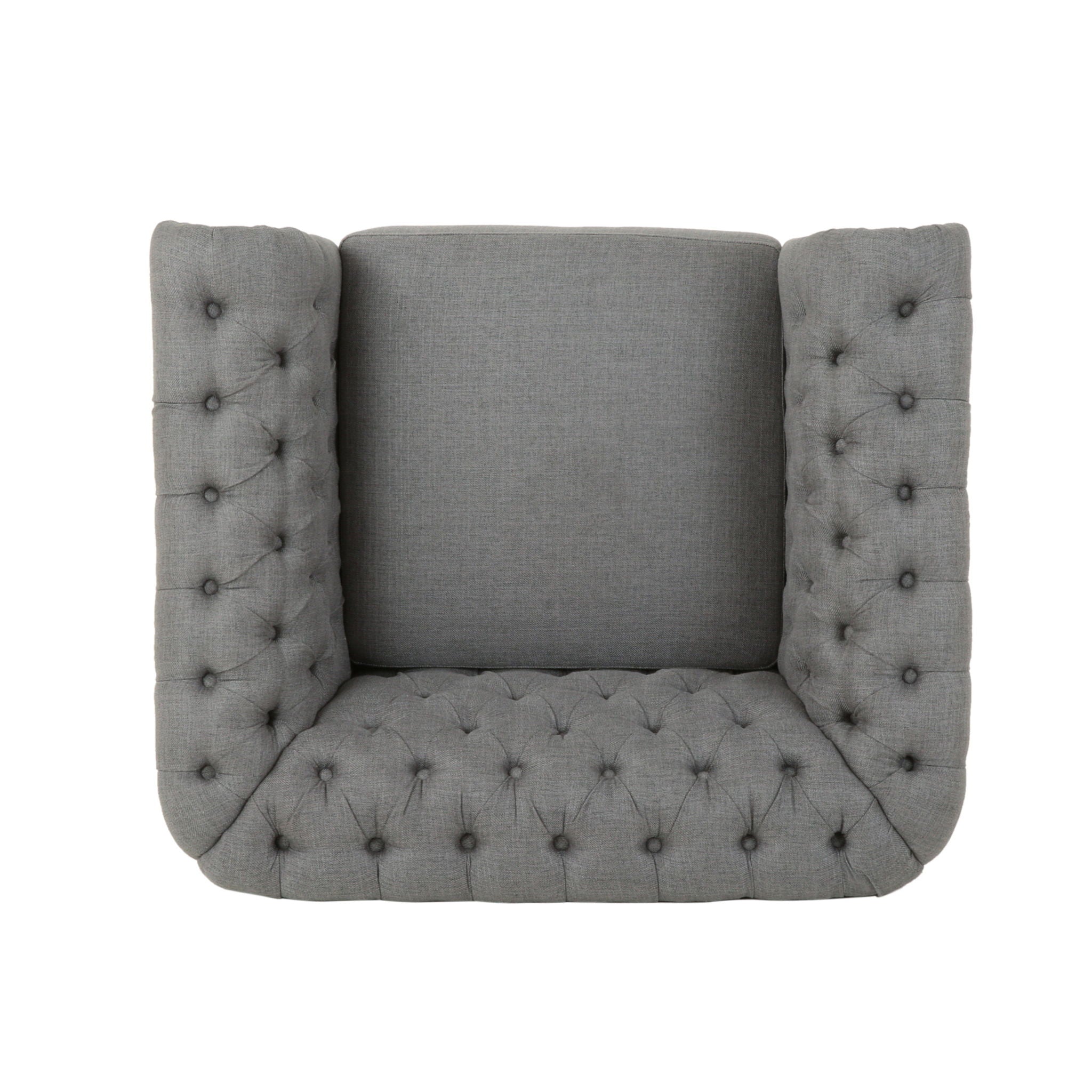 Nexuson - Upholstered Chesterfield Chair With Deep Tufted And Nailhead Trim