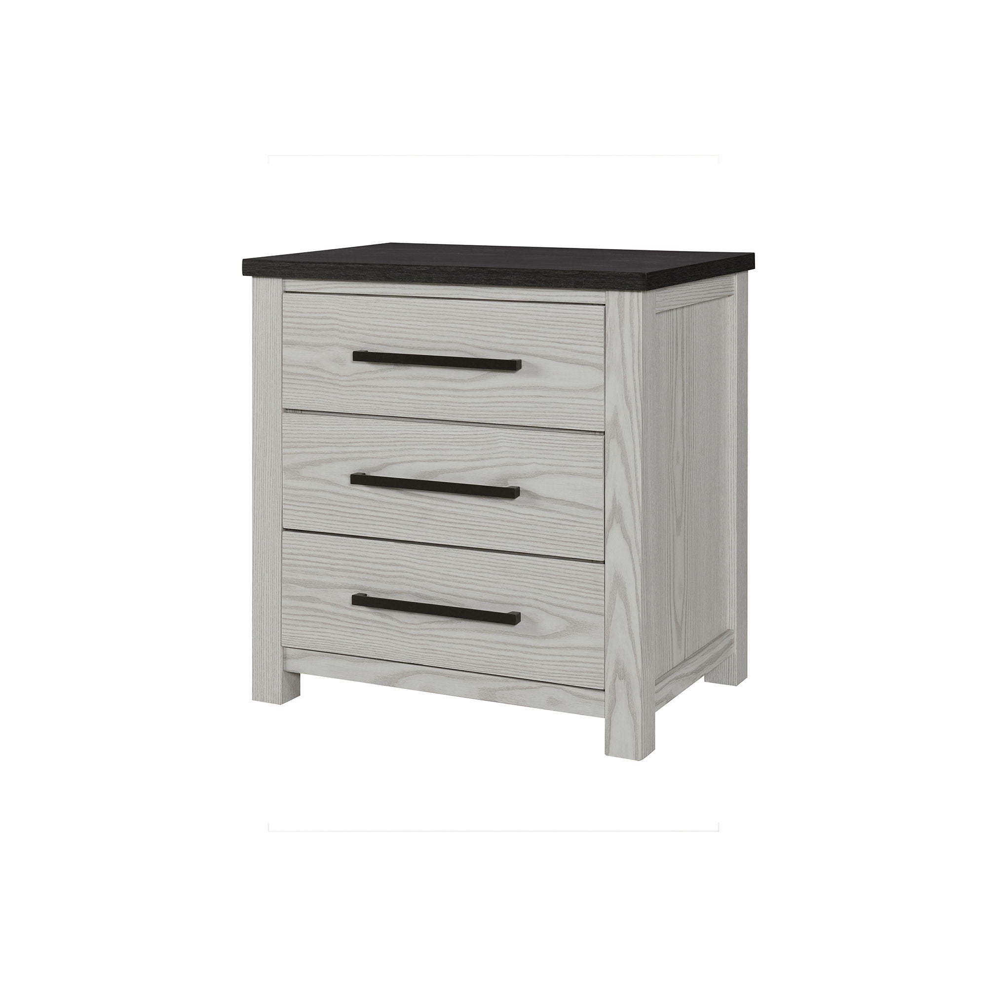 Avery - Nightstand With Top Spacious Drawers, Block Feet - Beige