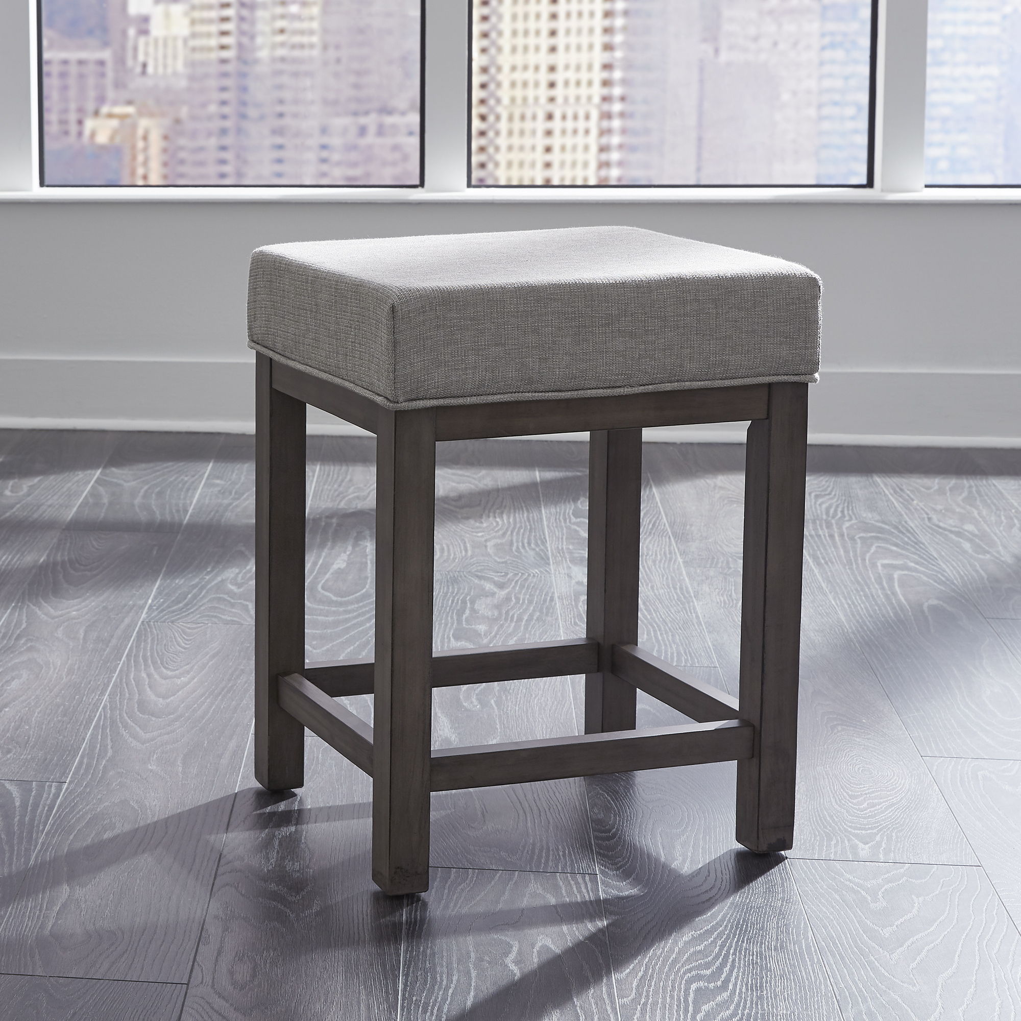 Liberty Furniture Tanners Creek - Upholstered Console Stool (3 Piece Set) - Dark Gray | Meri Furniture