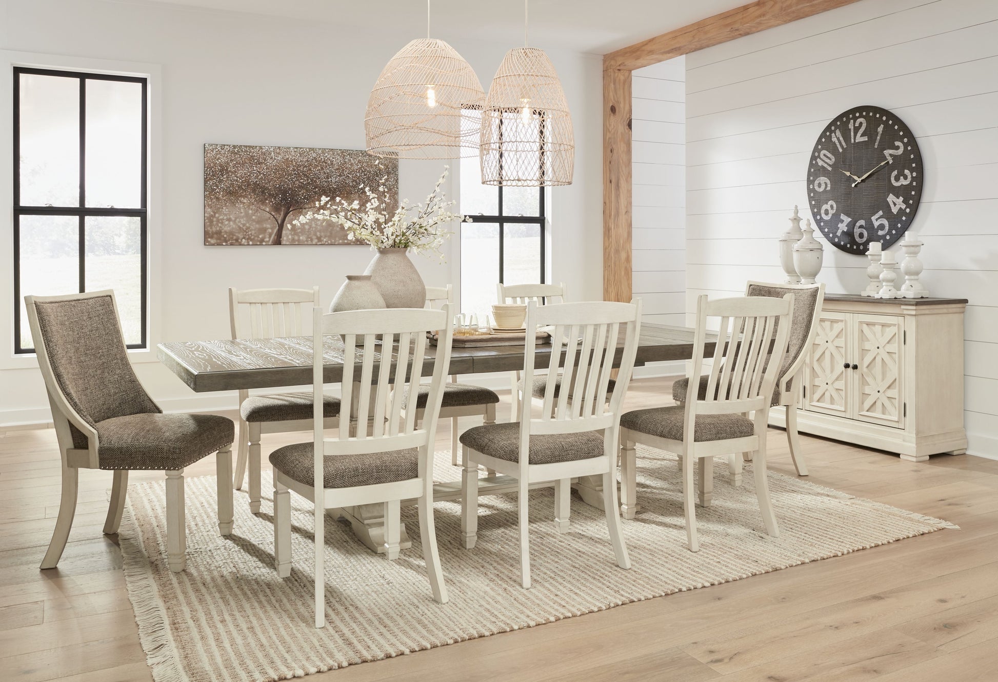 Signature Design by Ashley® Bolanburg - Brown / Beige - Extension Dining Table | Meri Furniture