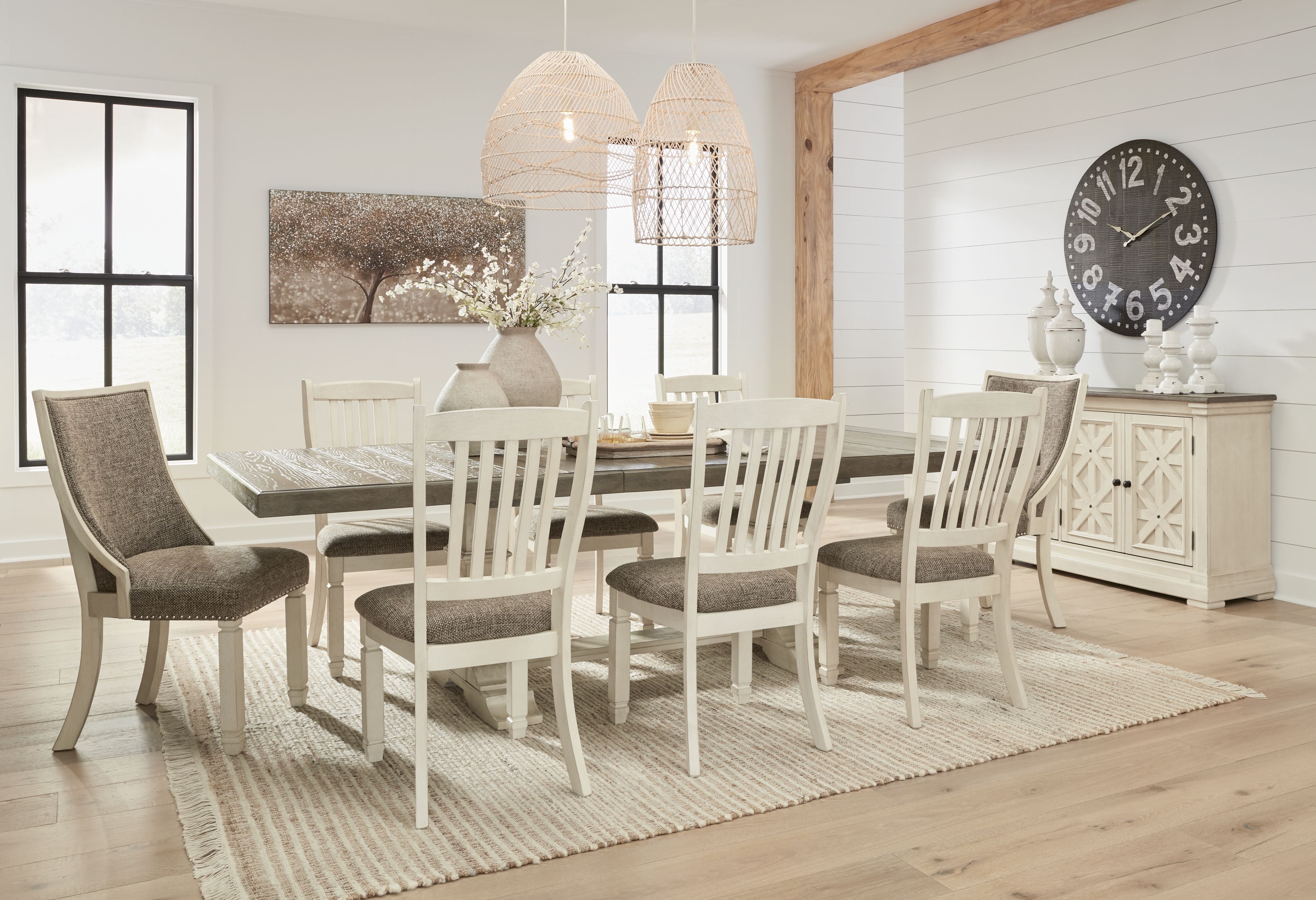 Signature Design by Ashley® Bolanburg - Brown / Beige - Extension Dining Table | Meri Furniture