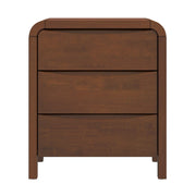 Lionel - Mid-Century Modern Nightstand 3 Drawer Bed Side Table - Brown