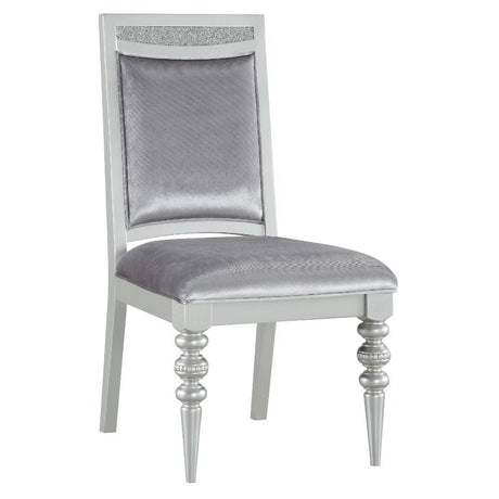 ACME Maverick - Side Chair (Set of 2) - Fabric & Platinum | Meri Furniture