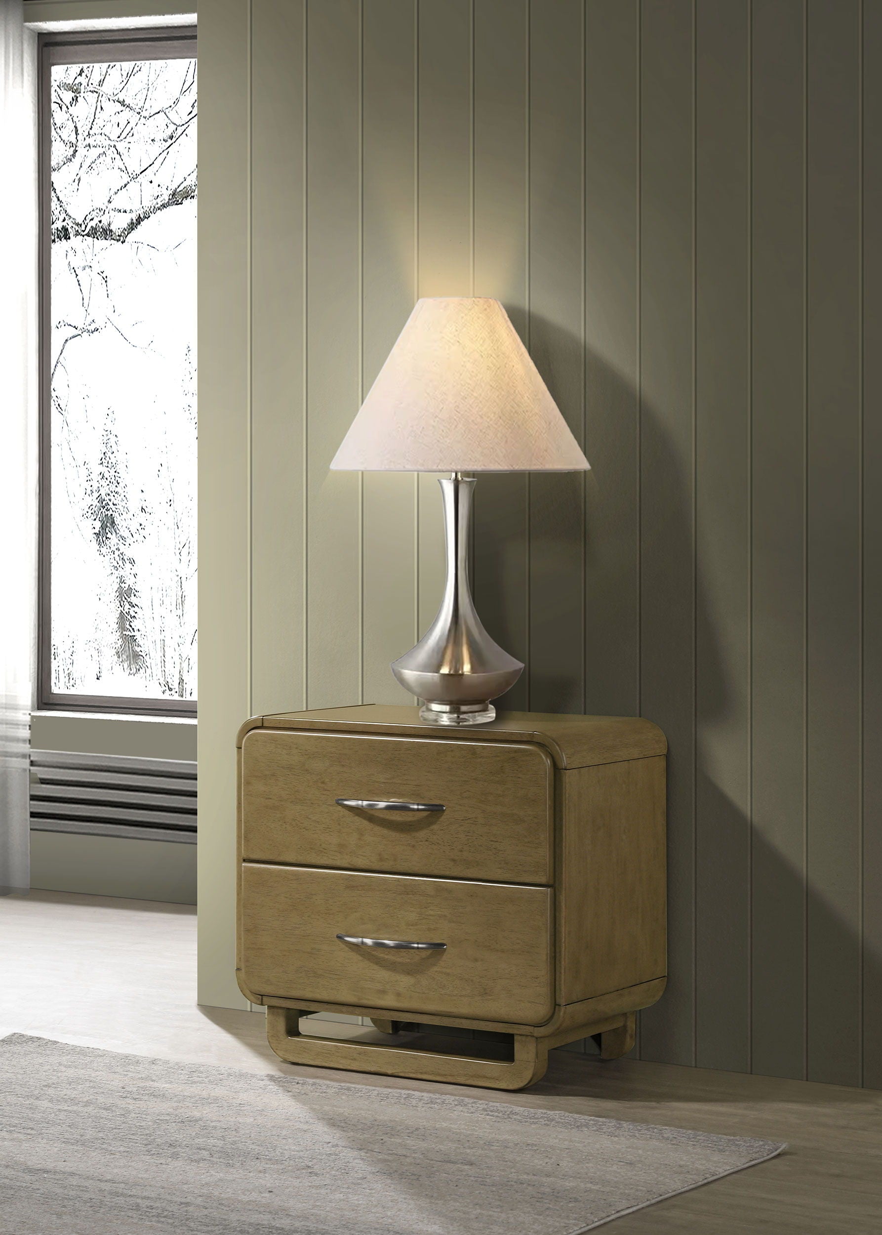 Coaster Fine Furniture Amsbury - 2-Drawer Nightstand Bedside Table - Nutmeg | Meri Furniture