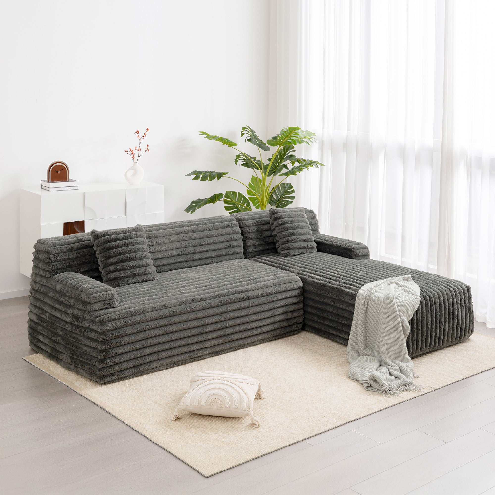 Cloud Sectional Sofa Upholstered Couch Free Combined Sofa
