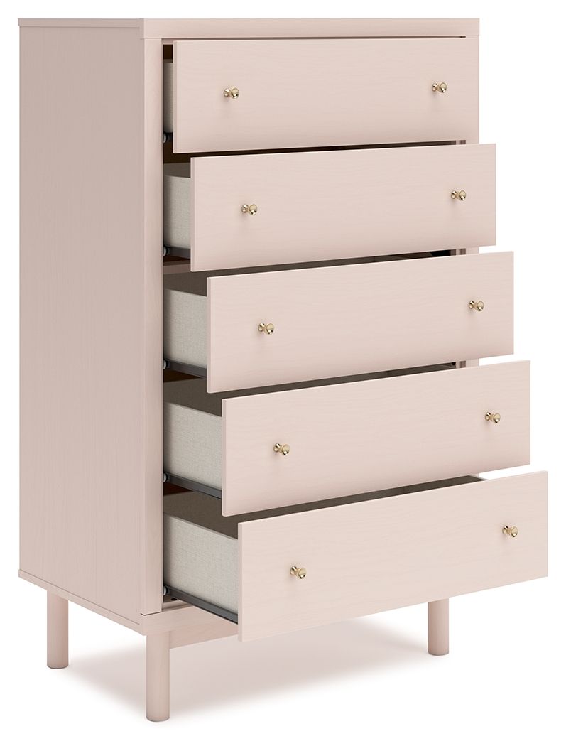 Signature Design by Ashley® Wistenpine - Blush - Five Drawer Chest | Meri Furniture