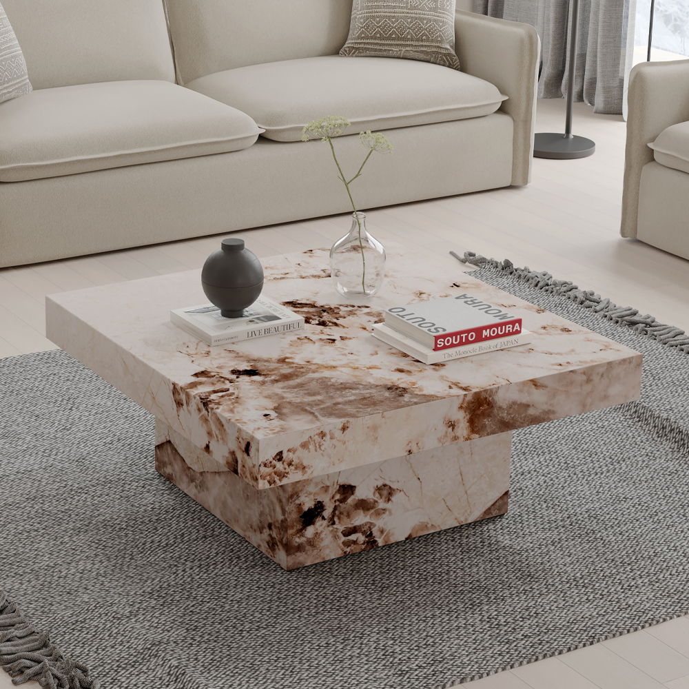 ACME Fultan - Coffee Table - Engineered Stone Finish | Meri Furniture