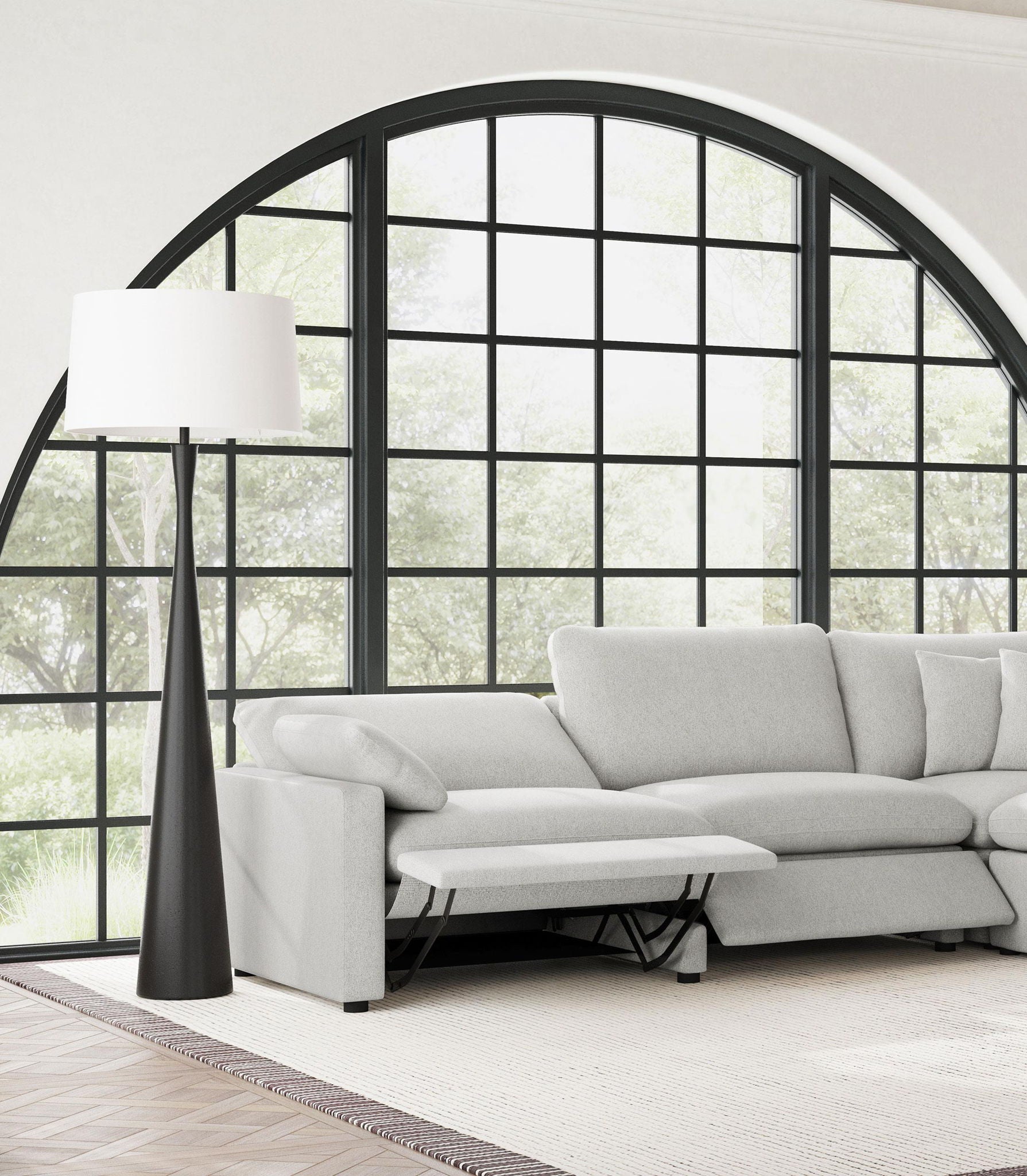Collins Modular Power Armless Recliner Grey