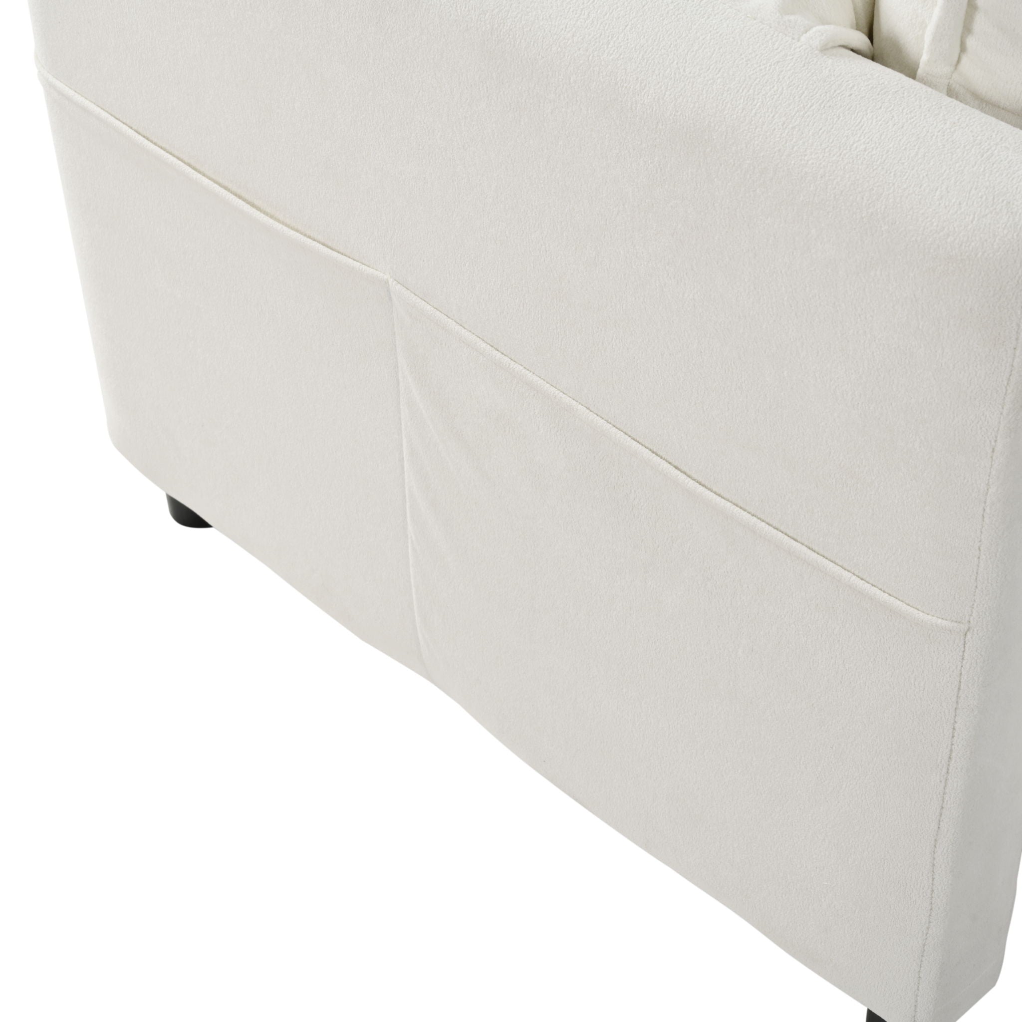 Modern Chenille Oversized Deep Seat Sectional Sofa With Pillows