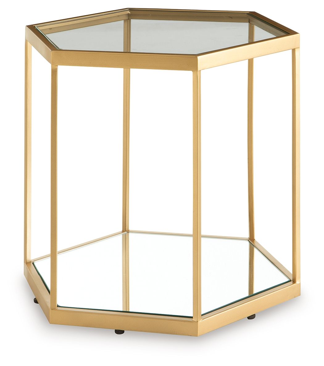 Signature Design by Ashley® Veerwick - Gold Finish - Accent Cocktail Table | Meri Furniture