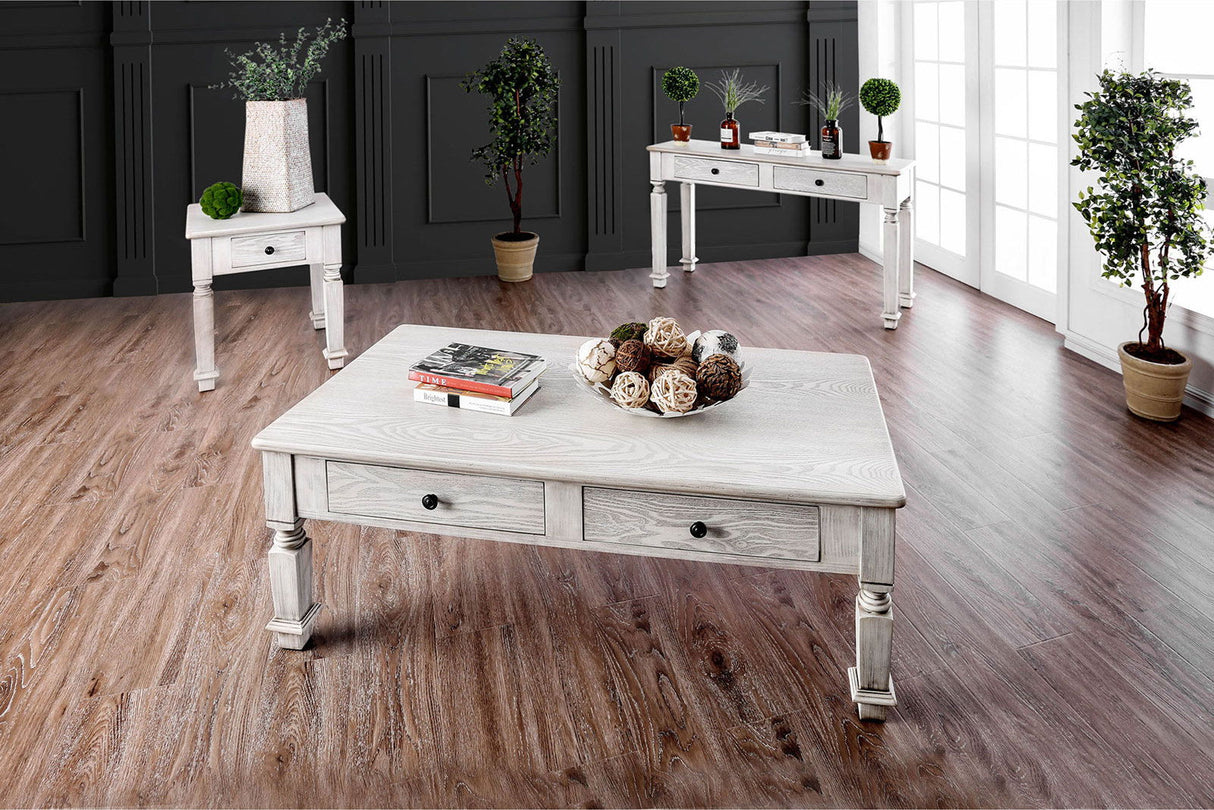 Furniture of America Joliet - Coffee Table - Antique White | Meri Furniture