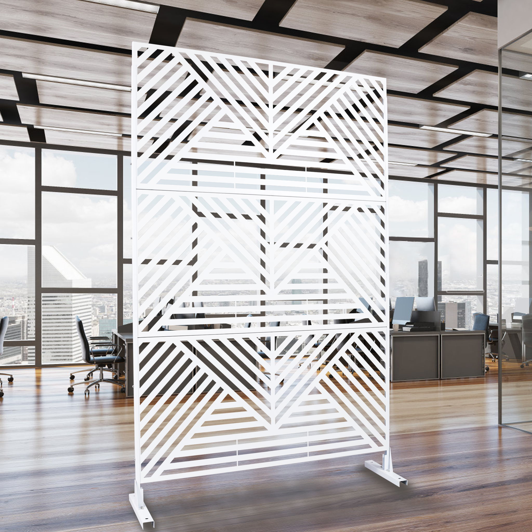 Freestanding Outdoor & Indoor Freestanding Metal Privacy Screen