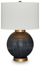 Adara - Blue / Gold Finish - Metal Table Lamp