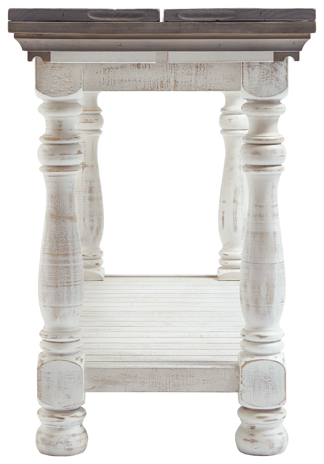 Ashley Furniture Havalance - Gray / White - Flip Top Sofa Table | Meri Furniture