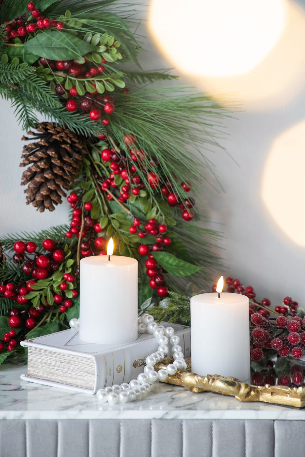 LED Candles With Wick And Remote Control Timer (Set of 2) - White