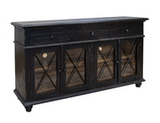 International Furniture Direct Vintage - Console / TV Stand - Antiqued Black | Meri Furniture