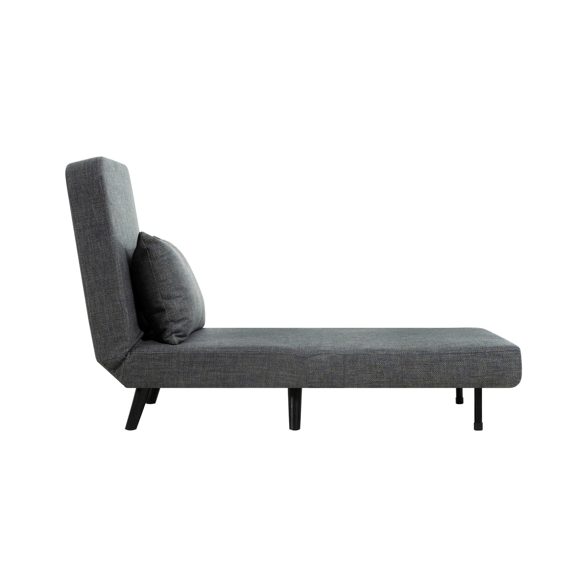 3 In 1 Foldable Linen Chaise Lounge With Adjustable Backrest