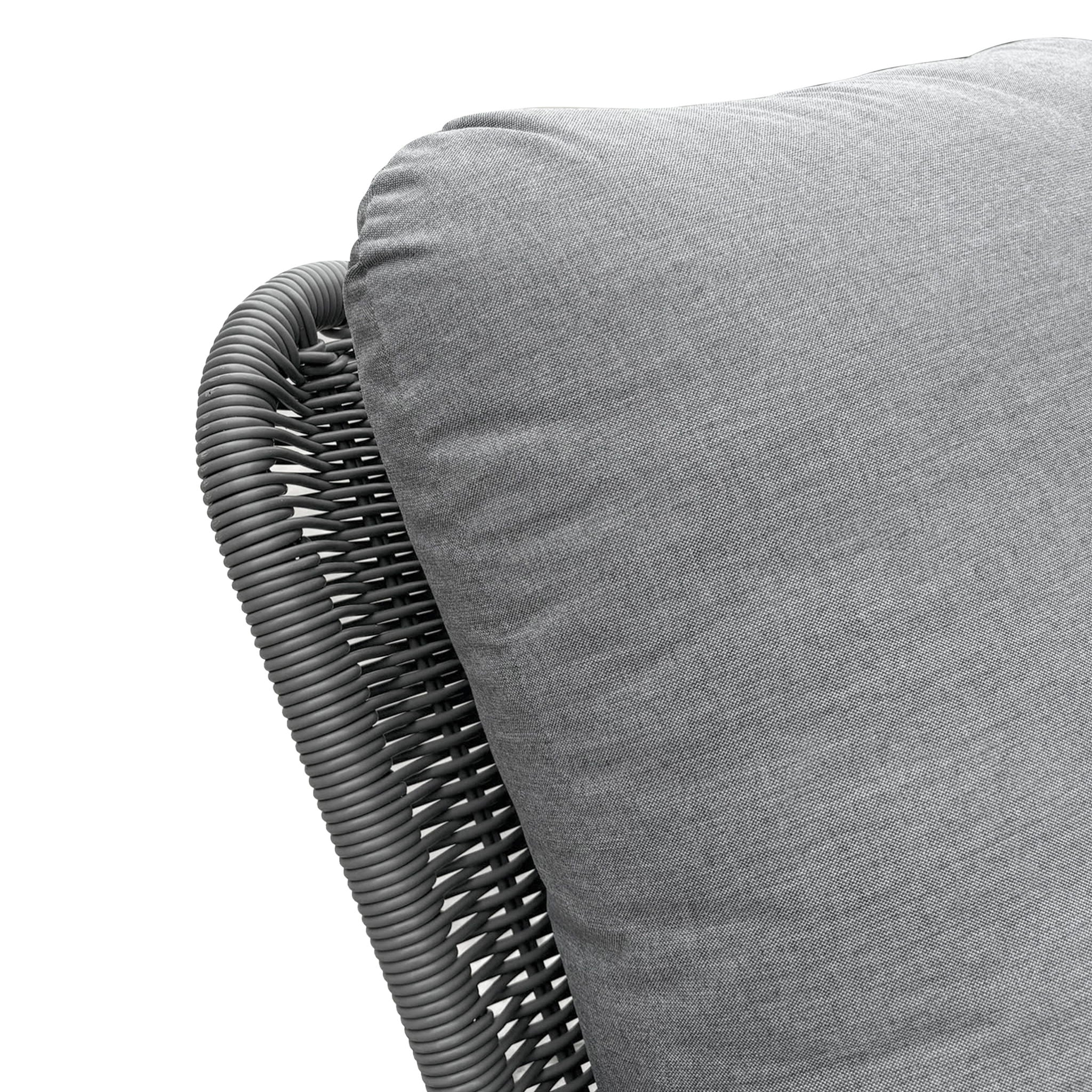 Contemporary Minimalist Wicker Rocking Chair With Soft Polyester Cushions